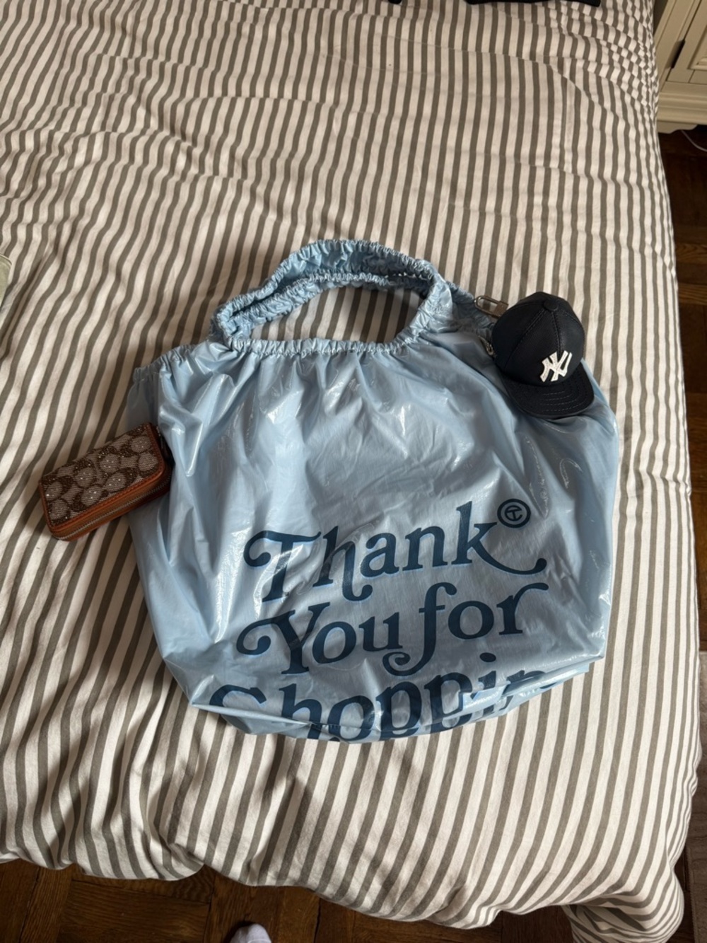 Telfar brand new Blue "Thank You for Shopping" Reusable Nylon Tote Bag